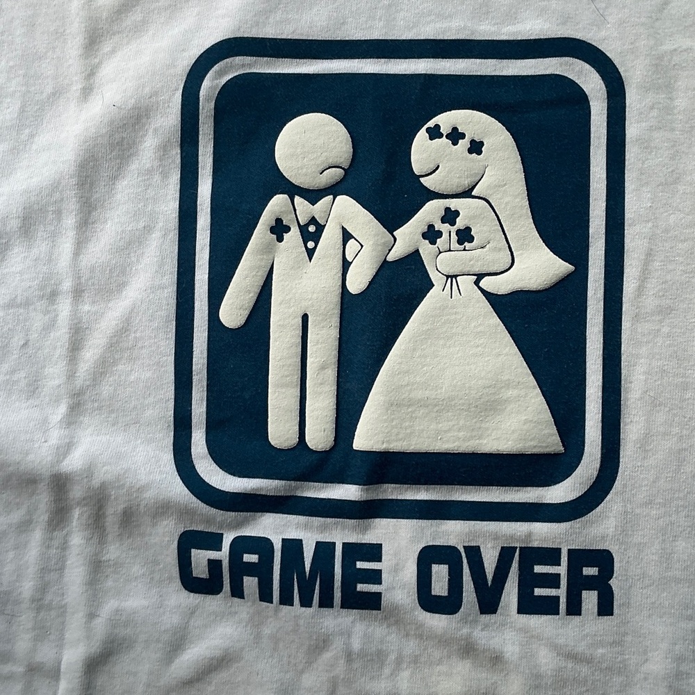 Urban Pipeline White 'Game Over' Graphic Tee L